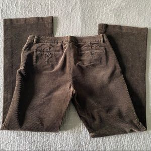 Theory chocolate brown flare leg corduroy pants